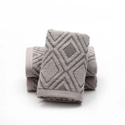 Home Spa 35*75 Size Luxury Embroidered Striped Pattern Bath Towel Set για πετσέτες ξενοδοχείων