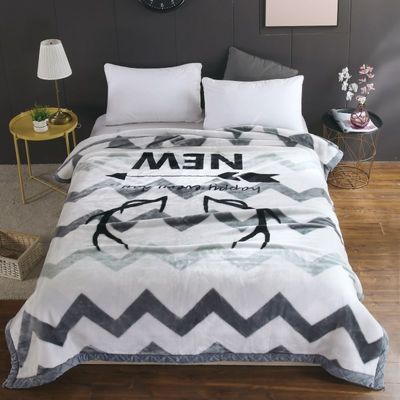 Προσαρμοσμένο πρότυπο πολυτελή 100% Polyester Raschel Mink κουβέρτα με υφάσματα μικροϊνών