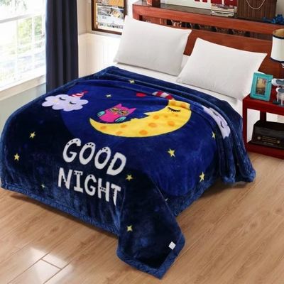 Προσαρμοσμένο πρότυπο πολυτελή 100% Polyester Raschel Mink κουβέρτα με υφάσματα μικροϊνών