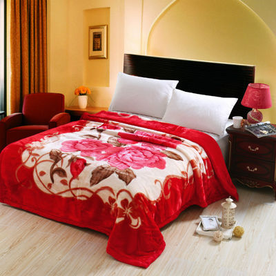 Προσαρμοσμένο πρότυπο πολυτελή 100% Polyester Raschel Mink κουβέρτα με υφάσματα μικροϊνών