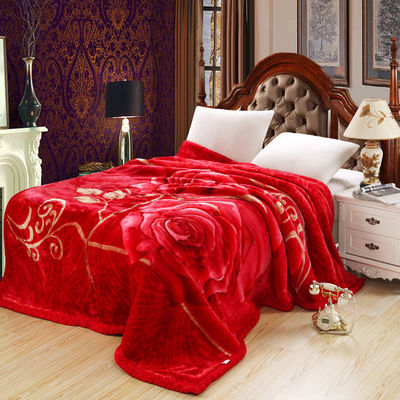 Προσαρμοσμένο πρότυπο πολυτελή 100% Polyester Raschel Mink κουβέρτα με υφάσματα μικροϊνών