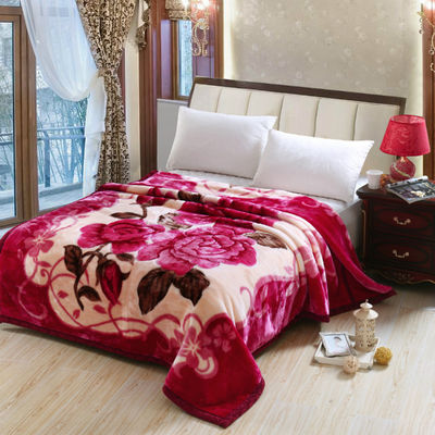 Προσαρμοσμένο πρότυπο πολυτελή 100% Polyester Raschel Mink κουβέρτα με υφάσματα μικροϊνών