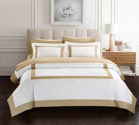 Ξενοδοχείο Star Plain White Luxury Comforter Quilt Cover Ενα σύνολο κρεβατιών από βαμβάκι
