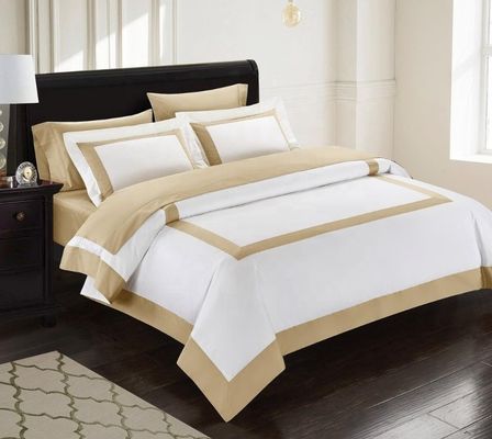 Ξενοδοχείο Star Plain White Luxury Comforter Quilt Cover Ενα σύνολο κρεβατιών από βαμβάκι