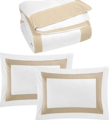 Ξενοδοχείο Star Plain White Luxury Comforter Quilt Cover Ενα σύνολο κρεβατιών από βαμβάκι