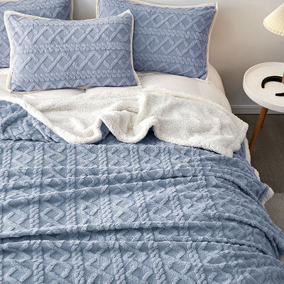 Εισαγωγή Lux Stripe Solid Colour Blanket για οικιακές συσκευές και γραφεία