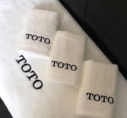 100% βαμβακερό ύφασμα στερεό χρώμα Custom Logo μπάνιο χαρτοπετσέτα για λουτρό πολυτελείας ξενοδοχείου