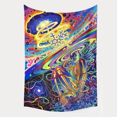 3D εκτύπωση Trippy μανιτάρια ταπετσαρία Hippie Ψυχαιδελική αφηρημένη τέχνη ταπετσαρία για τοίχο κρέμασμα