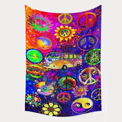 3D εκτύπωση Trippy μανιτάρια ταπετσαρία Hippie Ψυχαιδελική αφηρημένη τέχνη ταπετσαρία για τοίχο κρέμασμα