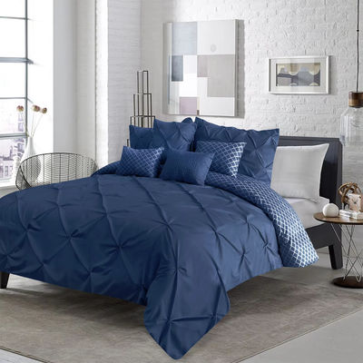 Δημοφιλία Αποθεματικό 90GSM 3 κομμάτια Κάλυψη Pintuck Soft Microfiber στρώμα κρεβατιού Όλες τις εποχές Προσαρμοσμένο κλείσιμο φερμουάρ