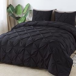 Δημοφιλία Αποθεματικό 90GSM 3 κομμάτια Κάλυψη Pintuck Soft Microfiber στρώμα κρεβατιού Όλες τις εποχές Προσαρμοσμένο κλείσιμο φερμουάρ