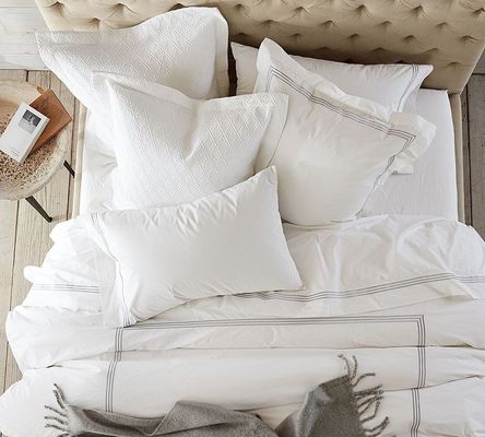 ΞενοδοχείοHome 100% βαμβάκι κεντημένο κουβέρτα κάλυψη κρεβατιού Σετ 4 κομμάτια Single Double Queen King