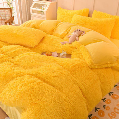 Όλες οι ομάδες Rainbow Color Fur Velvet Fluffy Plush Soft Sheet Set για παιδιά Κορίτσι