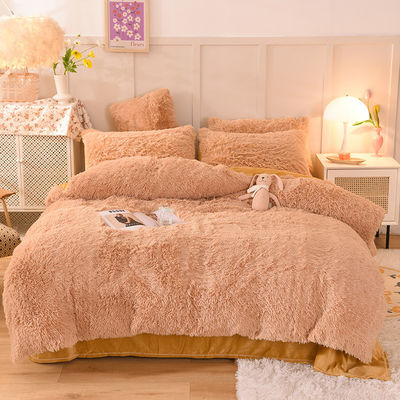 Όλες οι ομάδες Rainbow Color Fur Velvet Fluffy Plush Soft Sheet Set για παιδιά Κορίτσι