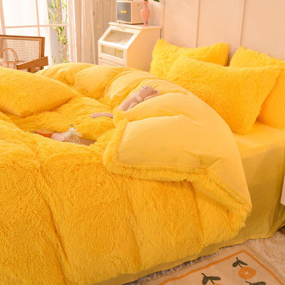 Όλες οι ομάδες Rainbow Color Fur Velvet Fluffy Plush Soft Sheet Set για παιδιά Κορίτσι