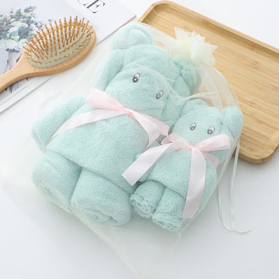 Όπως φαίνεται Luxury Bear Towel Bath towel density coral velvet set απορροφητικό γλυκό μαλακό δώρο