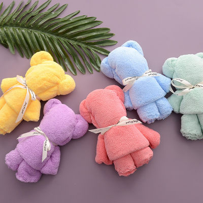 Όπως φαίνεται Luxury Bear Towel Bath towel density coral velvet set απορροφητικό γλυκό μαλακό δώρο