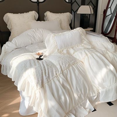 4PCS Φουλούχα κουβέρτα κουβέρτα στρώμα κρεβατιού στερεό μοτίβο πολυτελή στρώμα κρεβατιού στρώμα κουβέρτα
