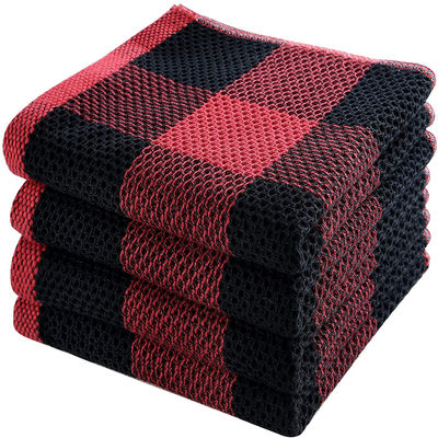 Σφιχτή τετραγωνική πετσέτα με βάφλες Custom Pure Cotton Honeycomb πετσέτα για την προώθηση δώρο