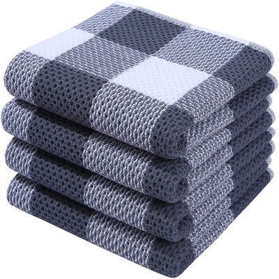 Σφιχτή τετραγωνική πετσέτα με βάφλες Custom Pure Cotton Honeycomb πετσέτα για την προώθηση δώρο