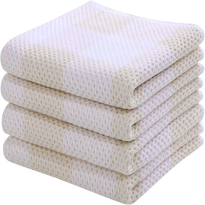 Σφιχτή τετραγωνική πετσέτα με βάφλες Custom Pure Cotton Honeycomb πετσέτα για την προώθηση δώρο