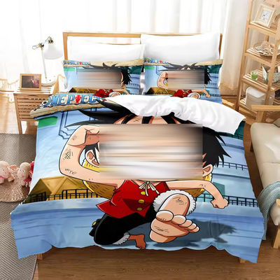 Αντιμύτης σκόνης 3D εκτυπωμένο Monkey D. Luffy Series Φυτική ψηφιακή εκτύπωση στρώμα κρεβατοκάμαρα
