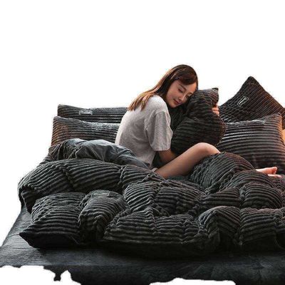 Φλαναλίνο στρώμα κρεβατιού 4 τεμάχια μονόκλινα σεντόνια στρώμα υφάσματος πυκνότητα 133x72 Queen King μέγεθος