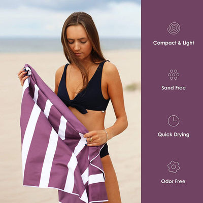 Απορροφητική πετσέτα παραλίας μικροϊνών Custom Printed and Double-sided Velvet for Beach Fun