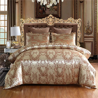 200TC Brocade Jacquard Satin Fabric 3-piece Set για 1.8m κρεβατοκάμαρα καλύπτης κρεβατοκάμαρα κουβέρτα