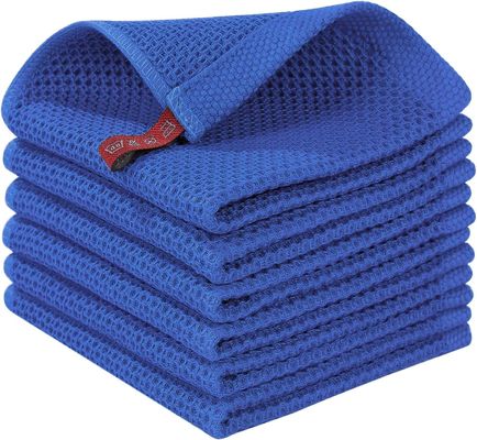 Αποδεκτό OEM καθαρό βαμβάκι Honeycomb κουζίνα τετραγωνικό σύνολο πετσέτας για τη διασυνοριακή προμήθεια