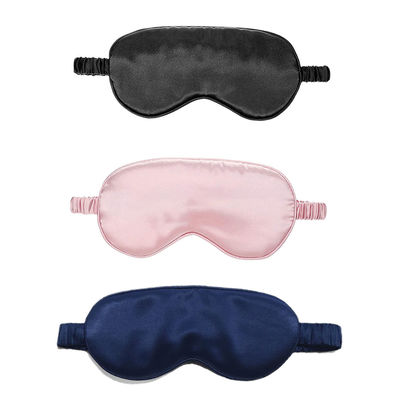 Εύκολη Unisex Ultra Smooth Blackout Silk Satin Κοιμιστική μάσκα ματιών με ελαστική ταινία