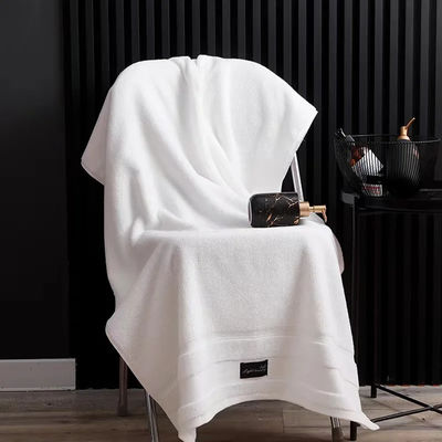 Καθαρό βαμβάκι Luxury Hotel Towel Set με παχύ ριγέ μοτίβο και Jacquard σχεδιασμό