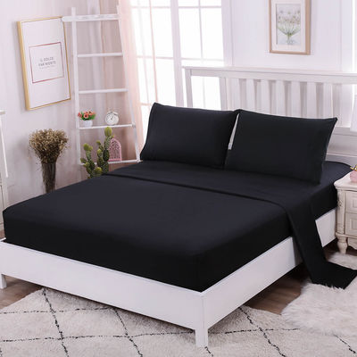 Super King Size Solid Microfiber Sheets Set με υφασμένο ύφασμα και OEM υπηρεσία