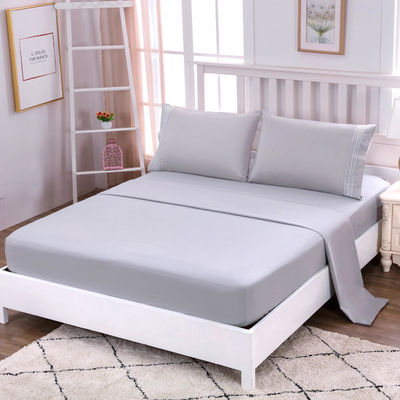 Super King Size Solid Microfiber Sheets Set με υφασμένο ύφασμα και OEM υπηρεσία