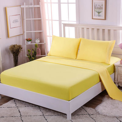 Super King Size Solid Microfiber Sheets Set με υφασμένο ύφασμα και OEM υπηρεσία