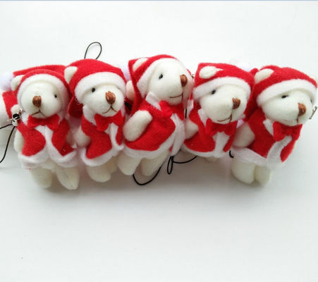 Μίνι Χριστούγεννα Knuckle Bear 6cm Plush Toy Teddy Bear Doll Pendant με 6*3*2cm Μέγεθος