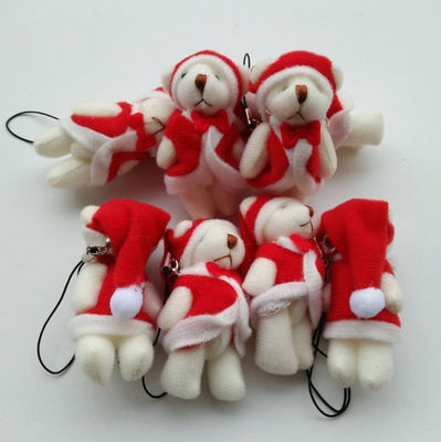 Μίνι Χριστούγεννα Knuckle Bear 6cm Plush Toy Teddy Bear Doll Pendant με 6*3*2cm Μέγεθος