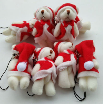 Μίνι Χριστούγεννα Knuckle Bear 6cm Plush Toy Teddy Bear Doll Pendant με 6*3*2cm Μέγεθος