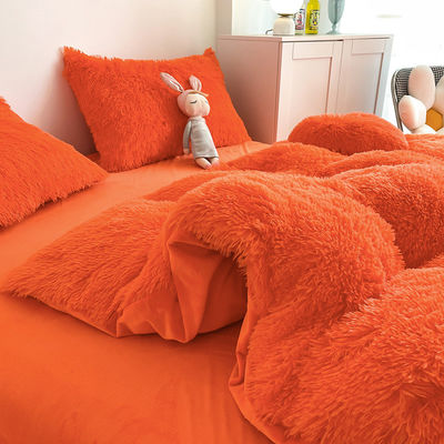 Ins Moss Green Luxury Shaggy Warm Mink Velvet Crystal Bed linen Set για χειμερινά σεντόνια