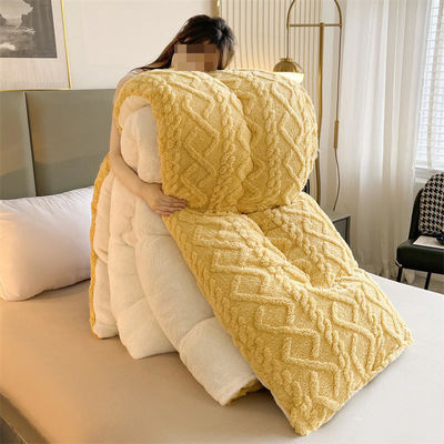 Καθαρό χρώμα Super Soft Jacquard Plaid παχύ Χειμερινό Φούνο Βαλβούτο Πανδύα για King Size κρεβάτι