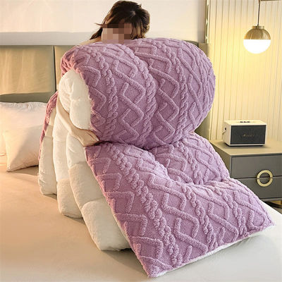 Καθαρό χρώμα Super Soft Jacquard Plaid παχύ Χειμερινό Φούνο Βαλβούτο Πανδύα για King Size κρεβάτι