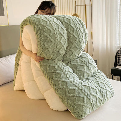 Καθαρό χρώμα Super Soft Jacquard Plaid παχύ Χειμερινό Φούνο Βαλβούτο Πανδύα για King Size κρεβάτι