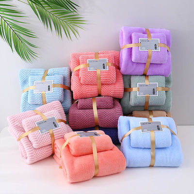 3Pcs Bath Towel Set Υπερ ισχυρή απορρόφηση νερού για το σπίτι ξενοδοχείο σουβενίρ γάμου