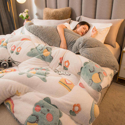 Σύγχρονο στυλ Υπερ-μαλακό ζεστό άνετο Polyester Quilt ύφασμα King Size Fitted στρώμα κρεβατιού