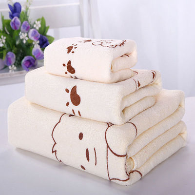 Αρχική/Οίκημα Κοραλλιοδέρμα Soft Towel Set Microfiber Bear Print Bath Towel Set Τρία κομμάτια