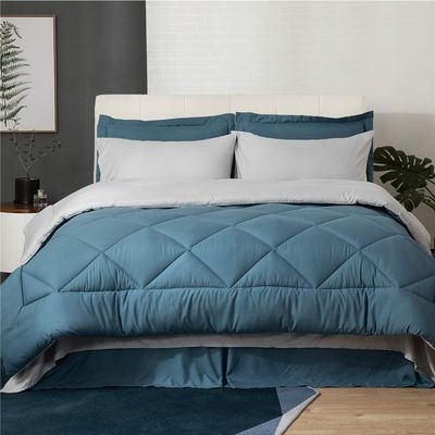 Επένδυση με λουλούδια για κρεβάτι Queen Size 7 κομμάτια