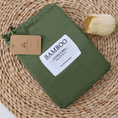 100% Bamboo Fiber Solid Color Προσαρμοσμένο σύνολο κρεβατιού