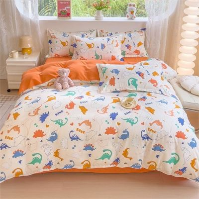 8PCS Τυπωμένα σετ κρεβατιού μικροϊνών με ταιριαστές κουρτίνες σε εξατομικευμένα χρώματα