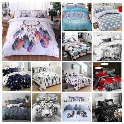 3PCS εξατομικευμένα χρώματα Luxury Duvet Cover Set 100% βαμβάκι σχεδιαστής στρώμα κρεβατιού