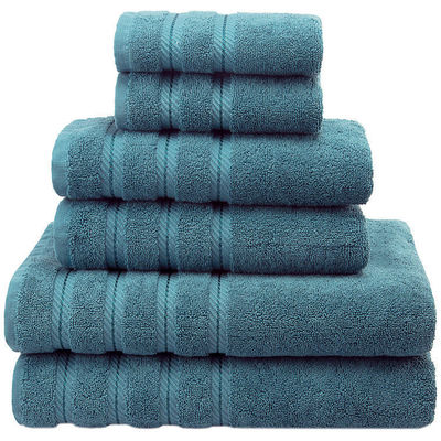 Super Soft Luxury Dobby Border 6 κομμάτια 100% βαμβακερό χαρτοπετσέτα για μπάνιο ντους υφασμένο